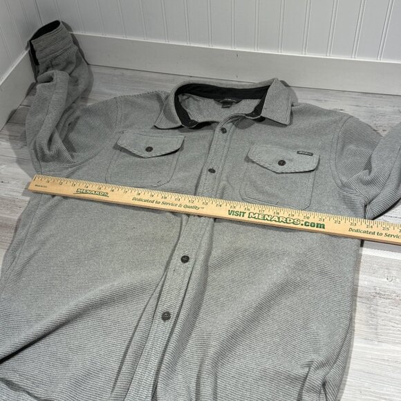 Eddie Bauer Men's Sz XL Metal Button Up Shirt Soft Fleece Long‎ Sleeve Flip Cuff - Picture 7 of 10